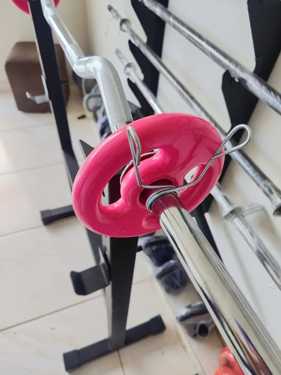 Suporte Barras e Anilhas Musculação academia cas e stúdio - Foto 4
