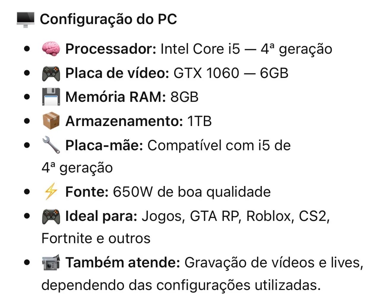 PC GAMER MUITO NOVO OPORTUNIDADE ?