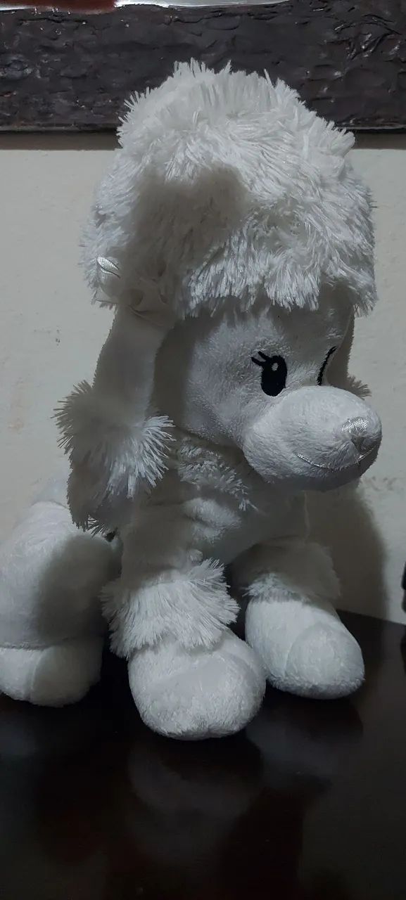 Pelucia Cachorro Poodle Branco 