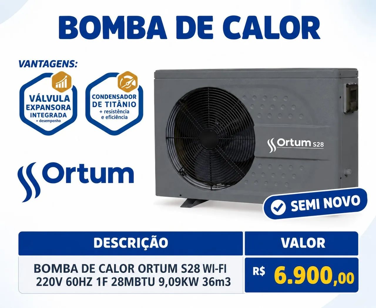 Bomba de Calor Ortum S28