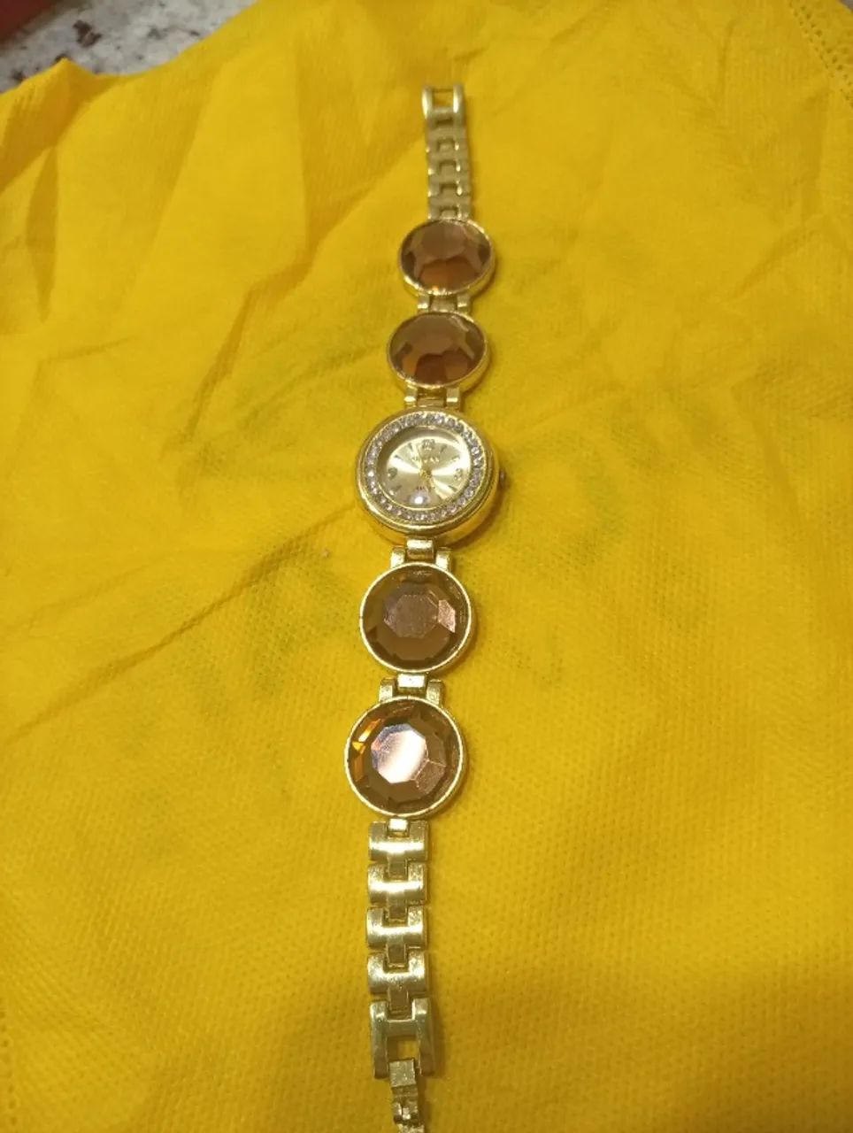 Relógio onenx feminino quartzo,analógico, dourado 