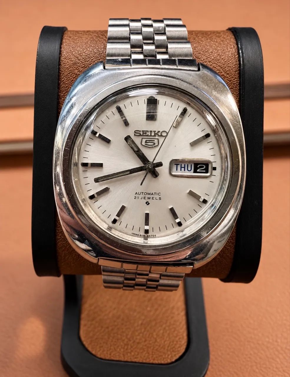 RELÓGIO SEIKO 5 AUTOMATIC - 6119 - VINTAGE - Foto 3