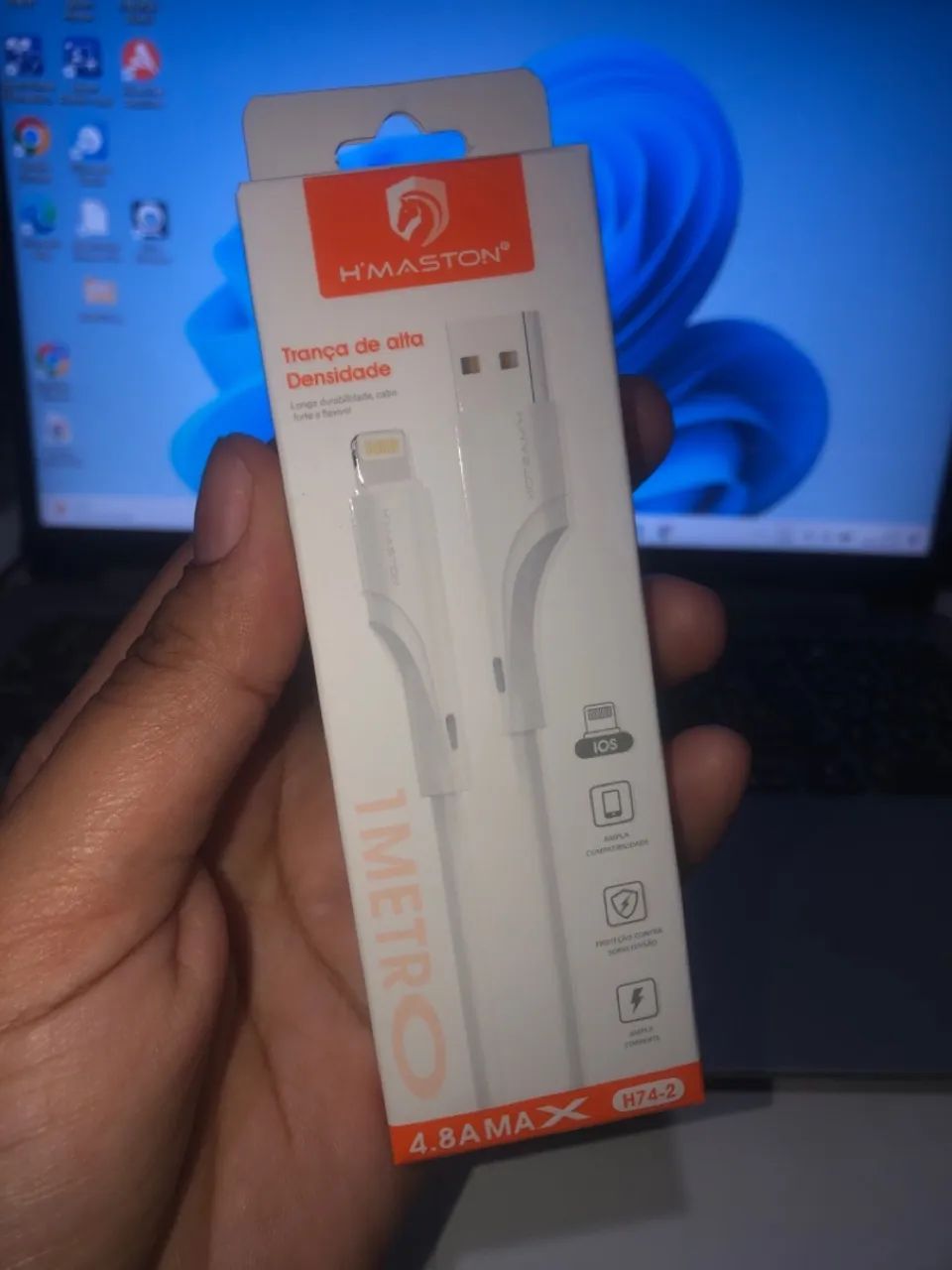Cabo para carregar iPhone Lightning 
