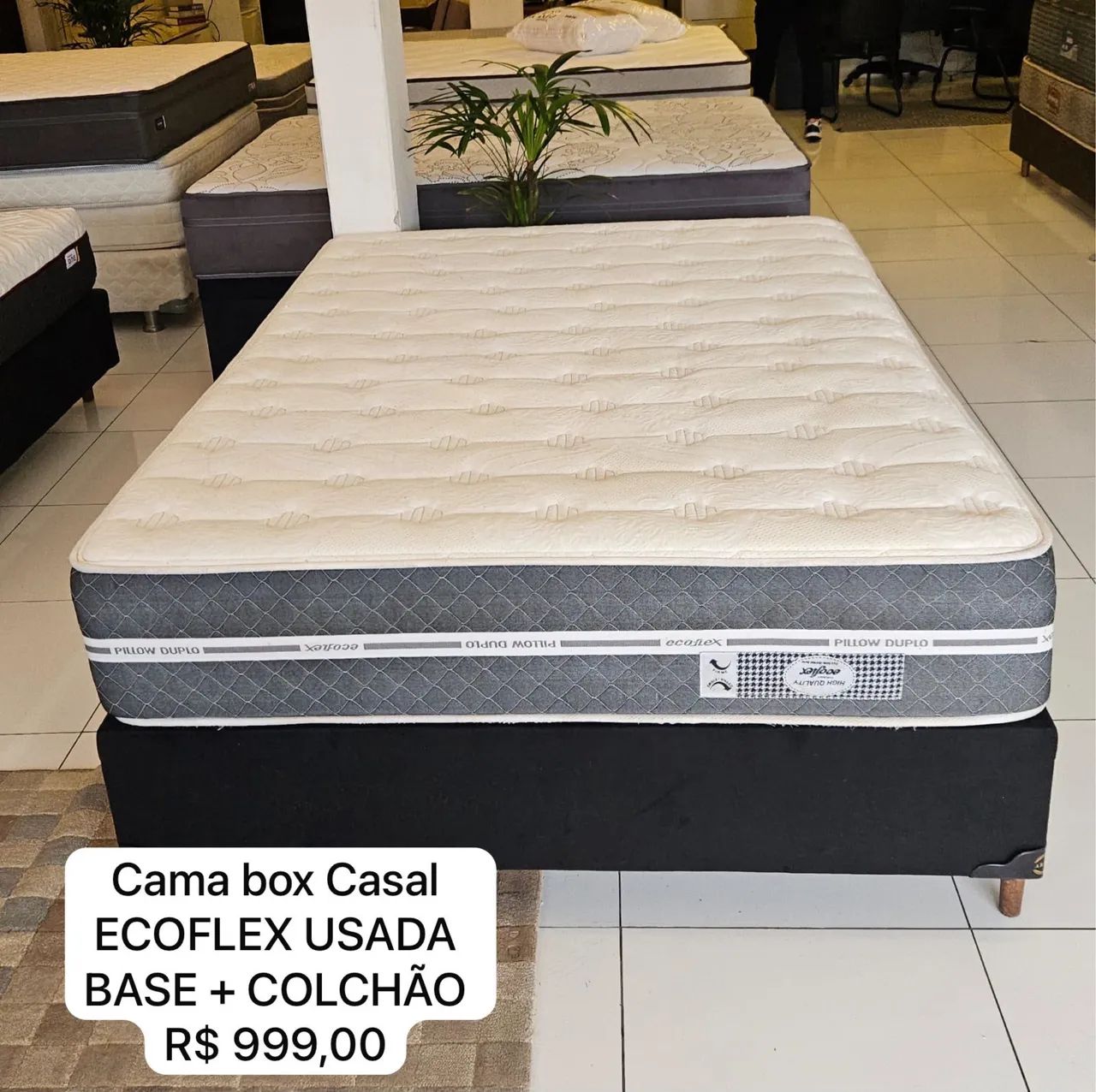 Cama Box Casal ECOFLEX USADA- ENTREGO 