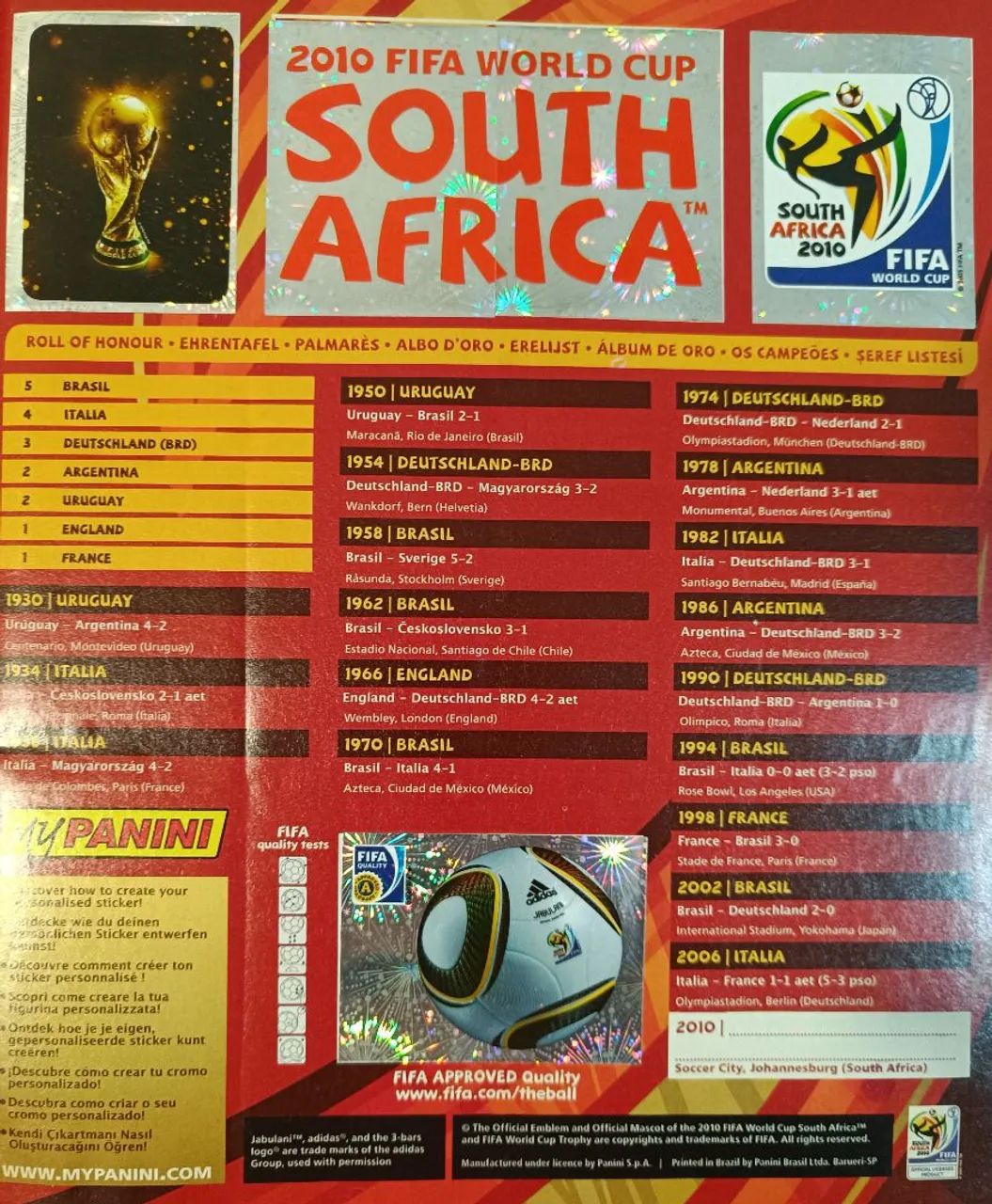 Álbum Copa do Mundo 2010 - Foto 2