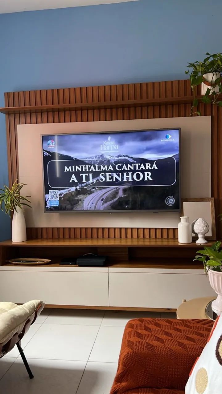 Estante Home Ripada cor Freijó