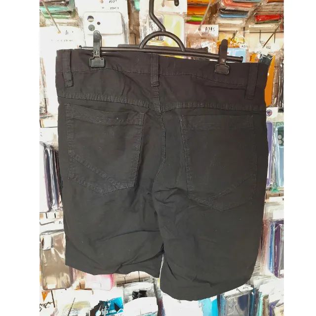 Bermuda jeans masculino Preta N42 - Foto 2