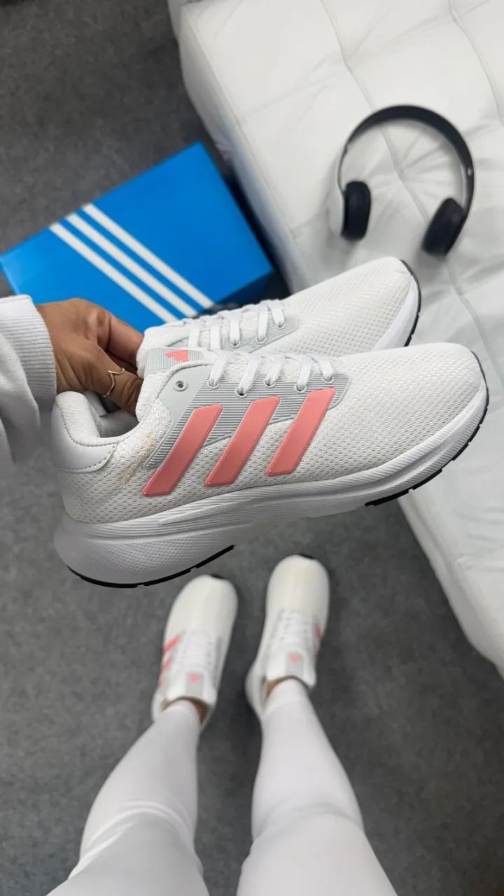 Tenis Adidas Response Branco Goiaba - Foto 2