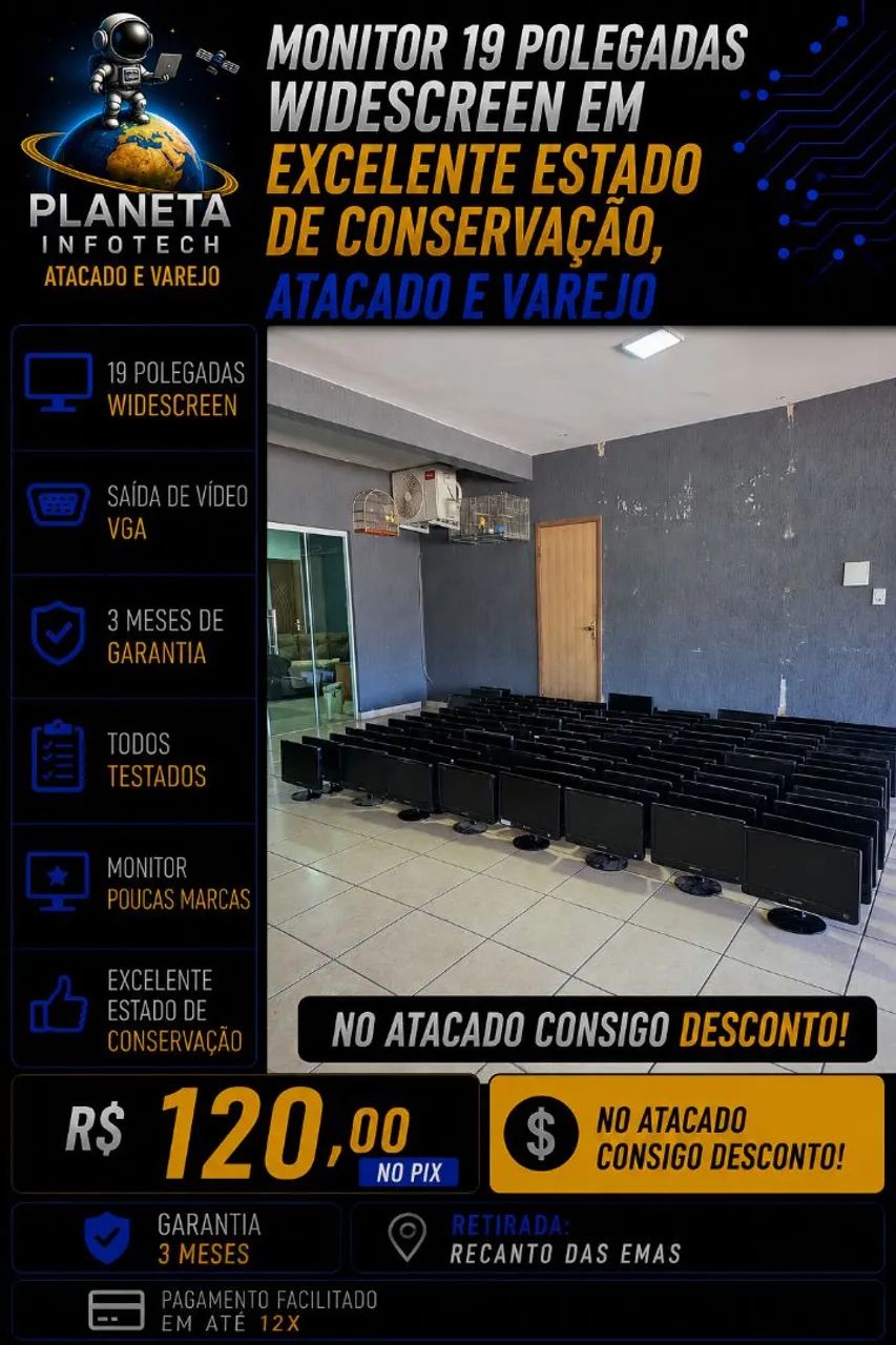 Monitor LED de 19 Polegadas Widescreen ( com garantia ) - Foto 3