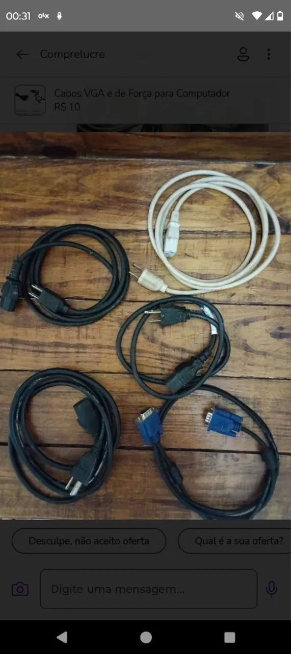 Cabos VGA, Força e Combo para PC - Diversos Modelos - Foto 3