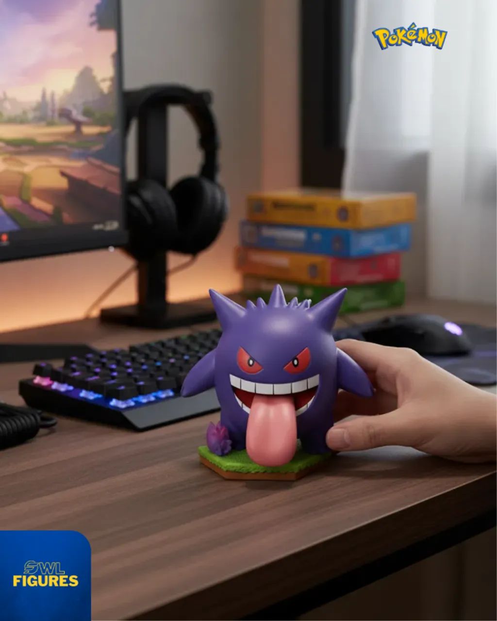 Figure Gengar - Se movimenta com corda