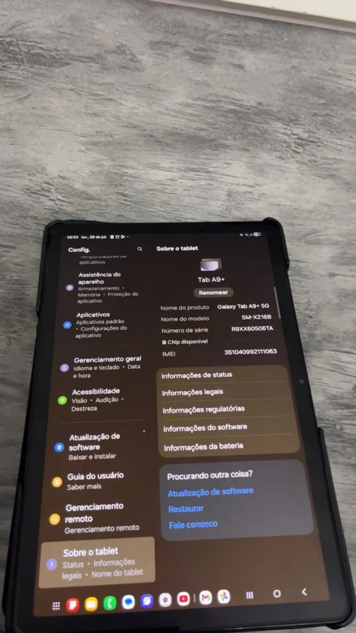 Tablet Samsung tab A9+Plus 5G e Capa - Foto 3