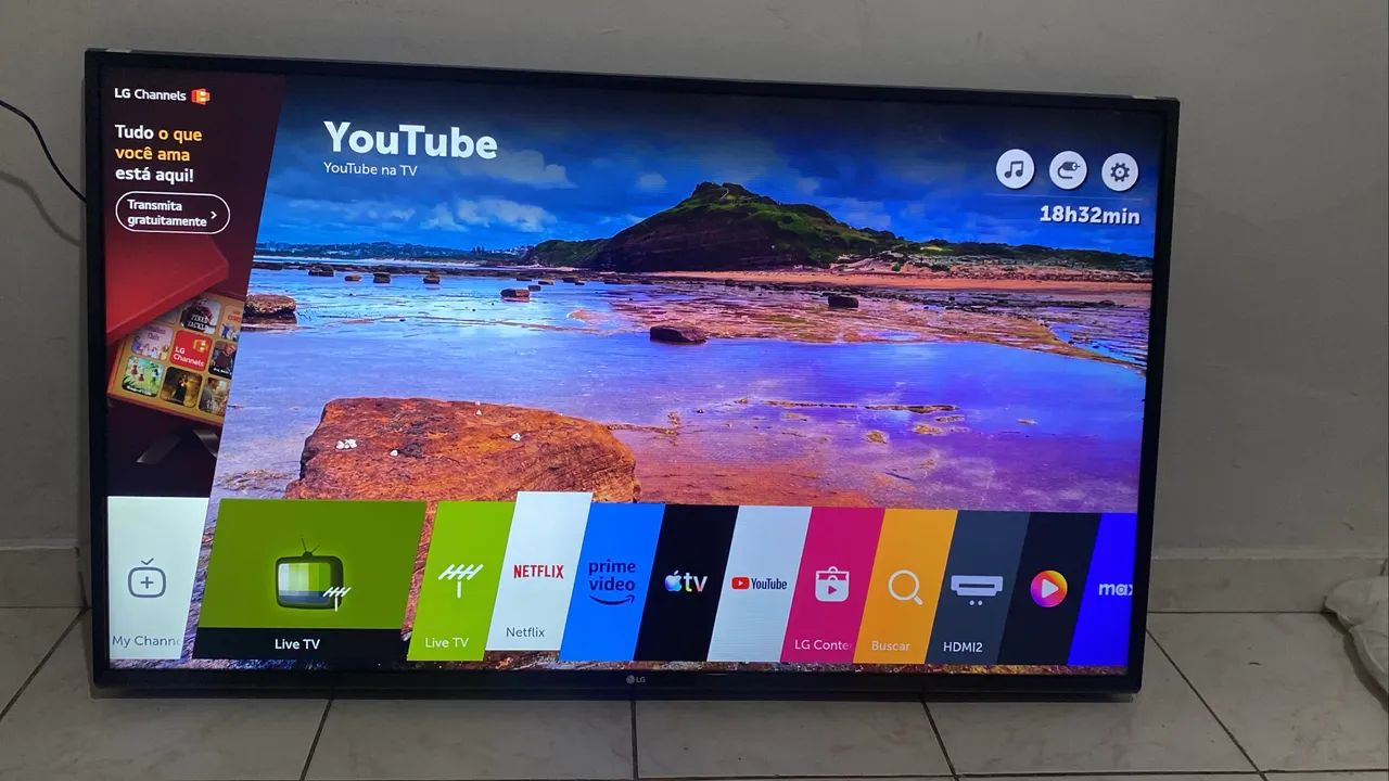Tv smart 4k 50 polegadas LG Webos detalhe imperceptível