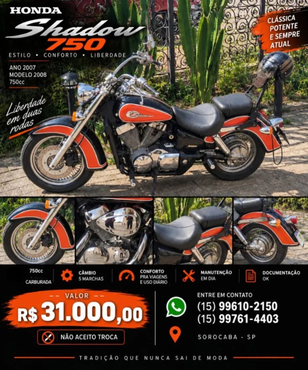 Honda Shadow 750 2007/2008