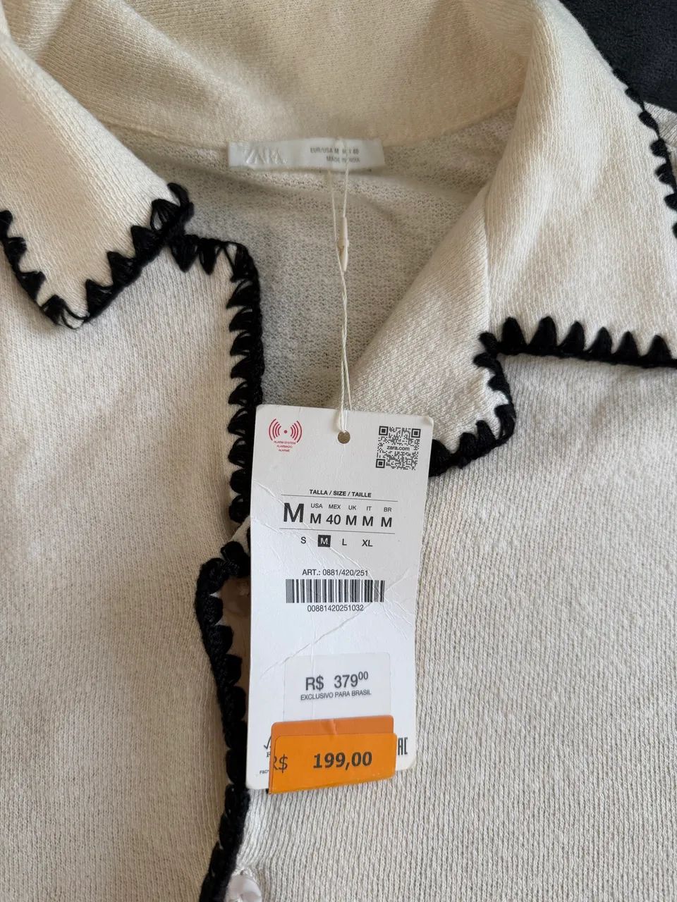 Camisa da Zara M Original Nova - Foto 2
