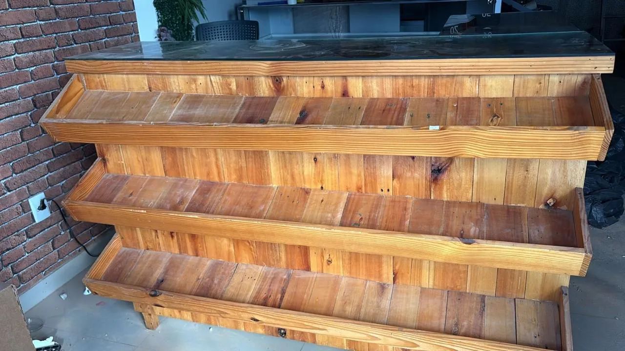 Vendo Balcão em L pinus - Foto 2