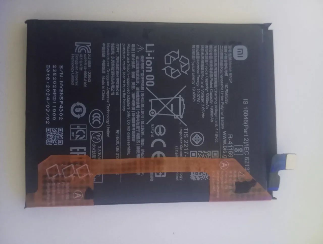 Bateria note 13 4g original retirada 