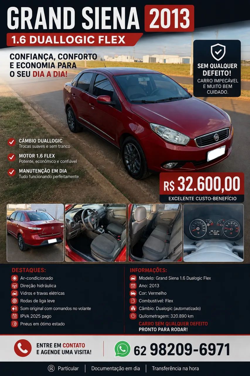 Fiat Grand Siena Grand Siena ESSENCE Dual. 1.6 Flex 16V 2013