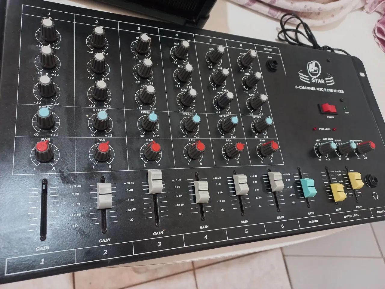MESA DE SOM LL STAR COM 6 CANAIS  - Foto 5