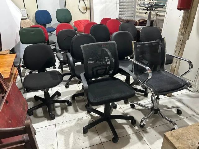 Cadeiras de Escritório Reforçadas - Novas e Seminovas (Aceito Cartões 3x ou 5% no dinheiro - Foto 4