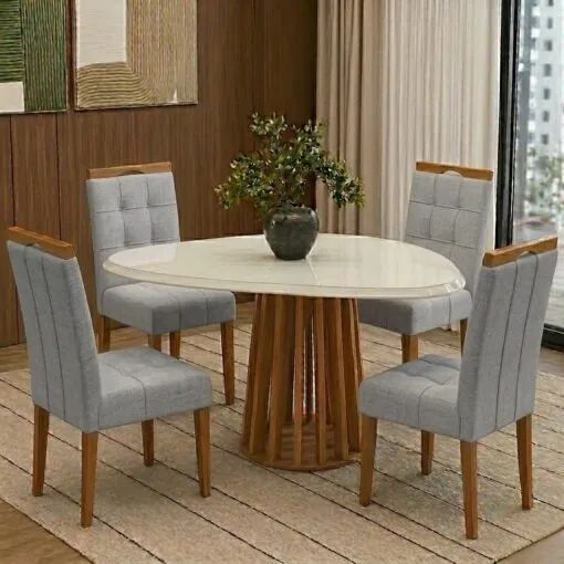 Mesa Lavanda com 4 Cadeiras Sophia - Entrega Rápida 