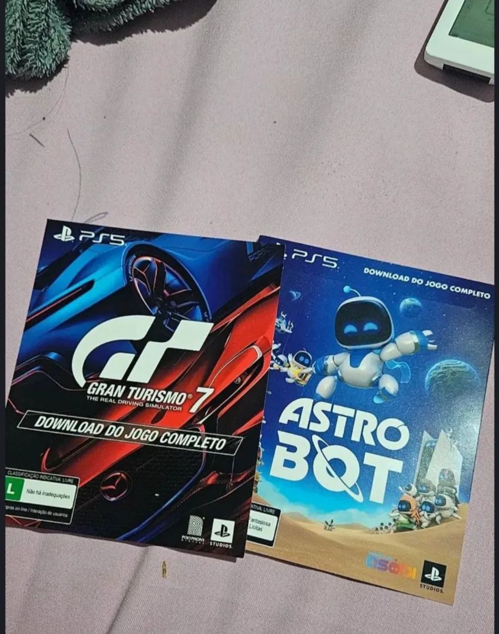 JOGOS DE PS5 ASTRO BOT E GRAN TURISMO 