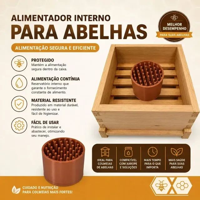 Kit 5 Alimentador interno  de Abelha Sem Ferrão Interno Meliponicultura - Foto 4