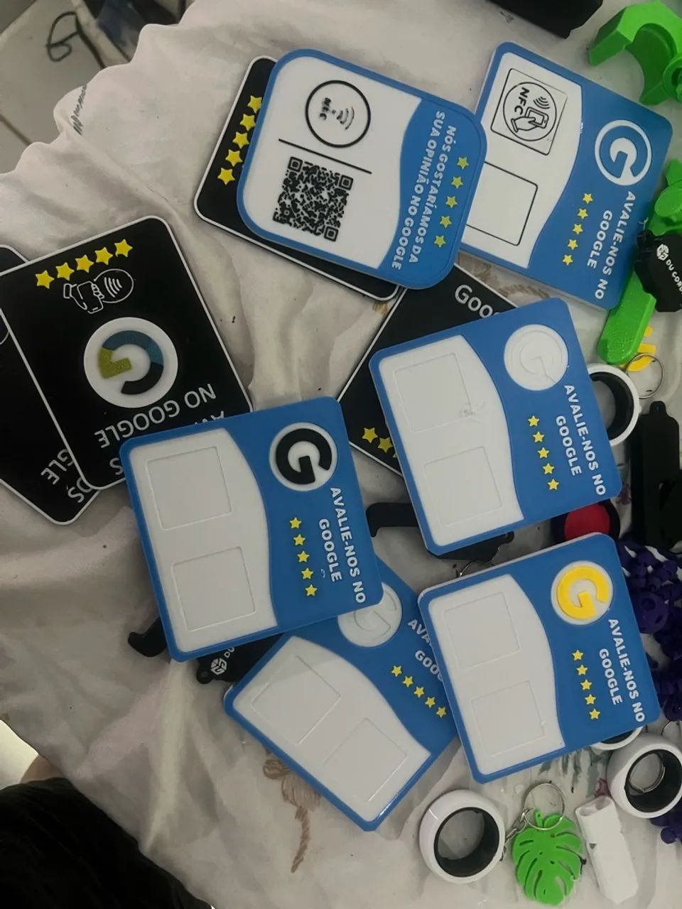 Placa avaliação Google com nfc + qrcode ou somente nfc