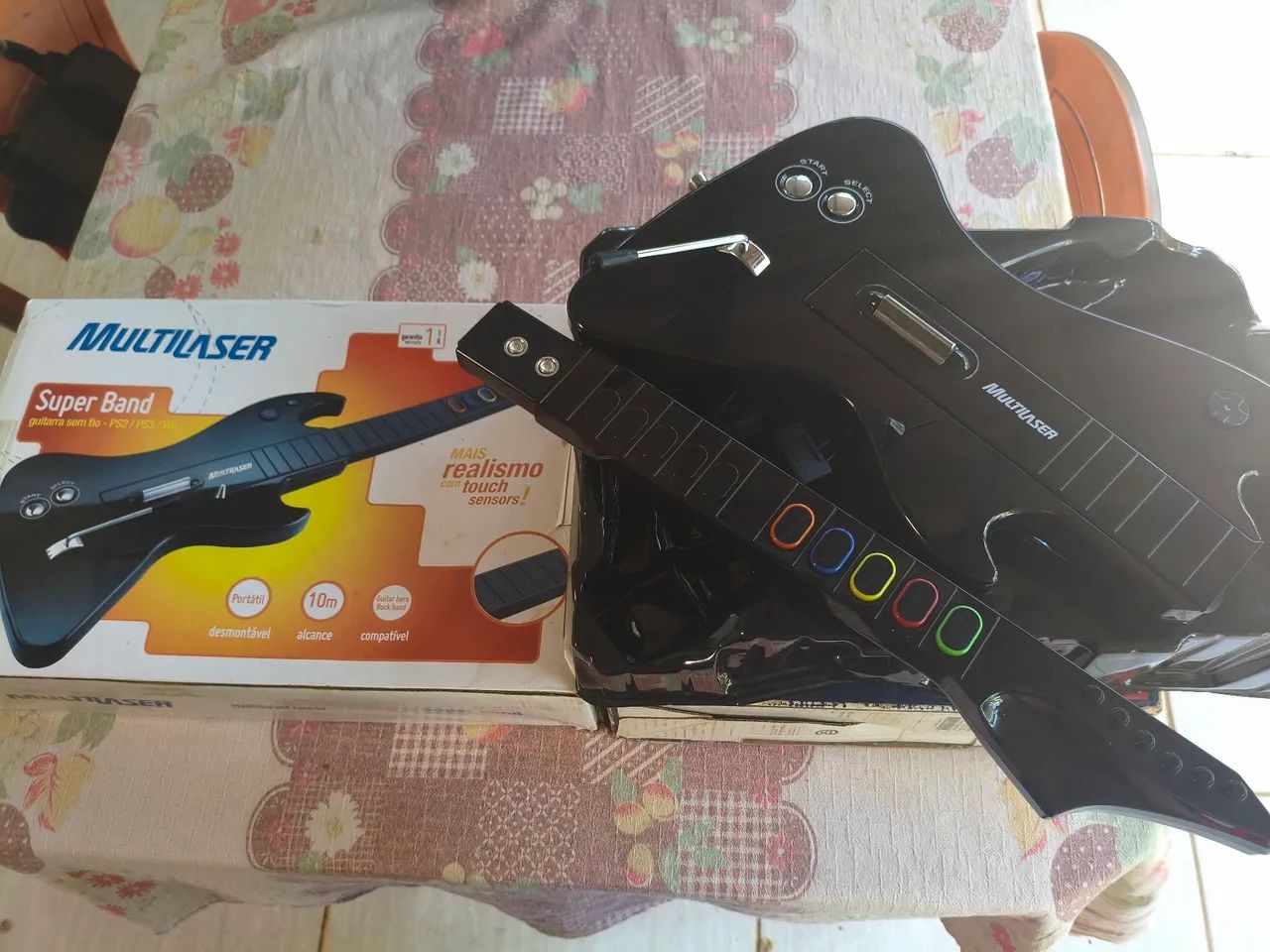 PS3 SUPER SLIM com GUITARRA SUPER BAND MULTILASER - Foto 2