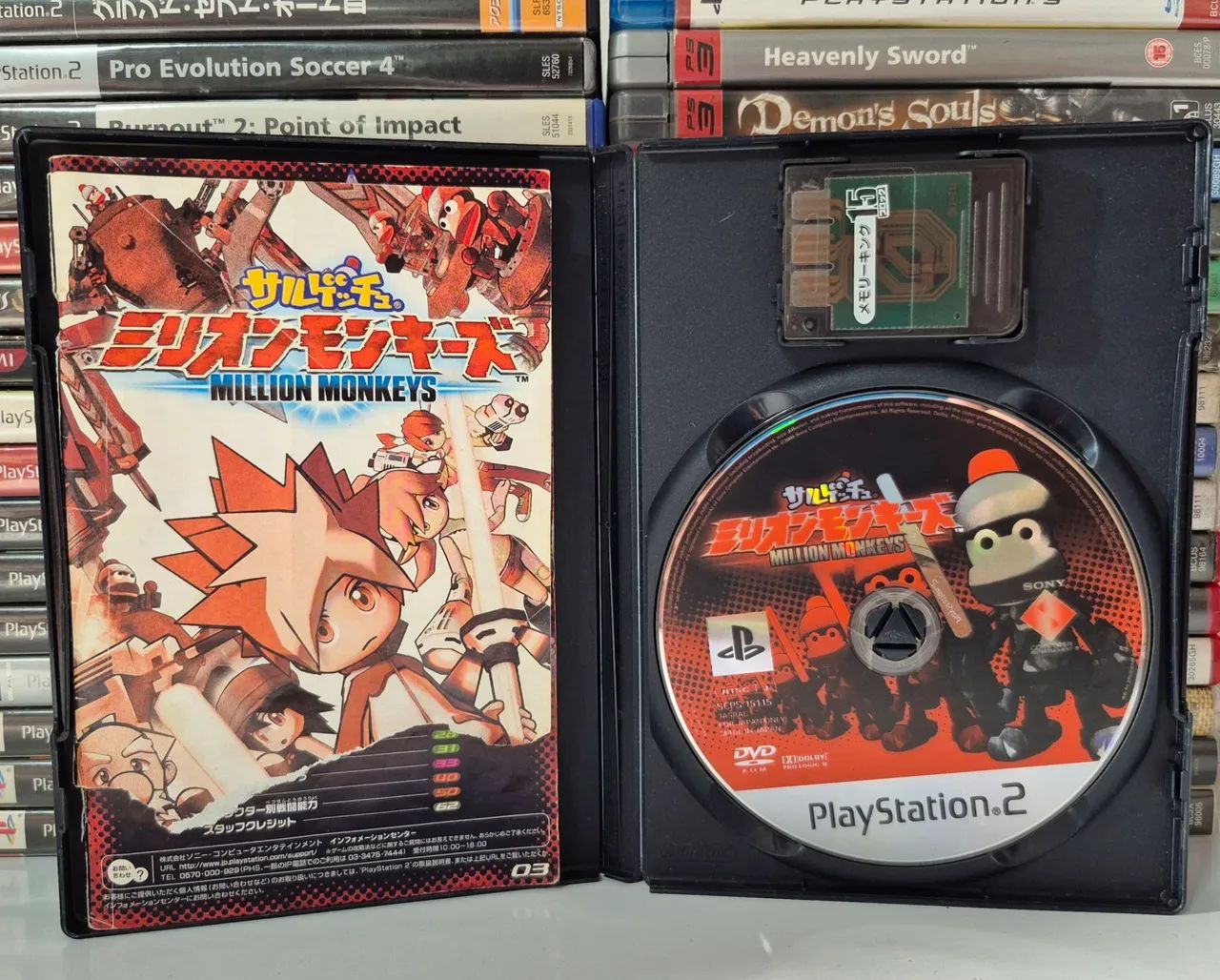 Saru Get You: Million Monkeys PS2 + Memory Card Original RARO - Foto 3