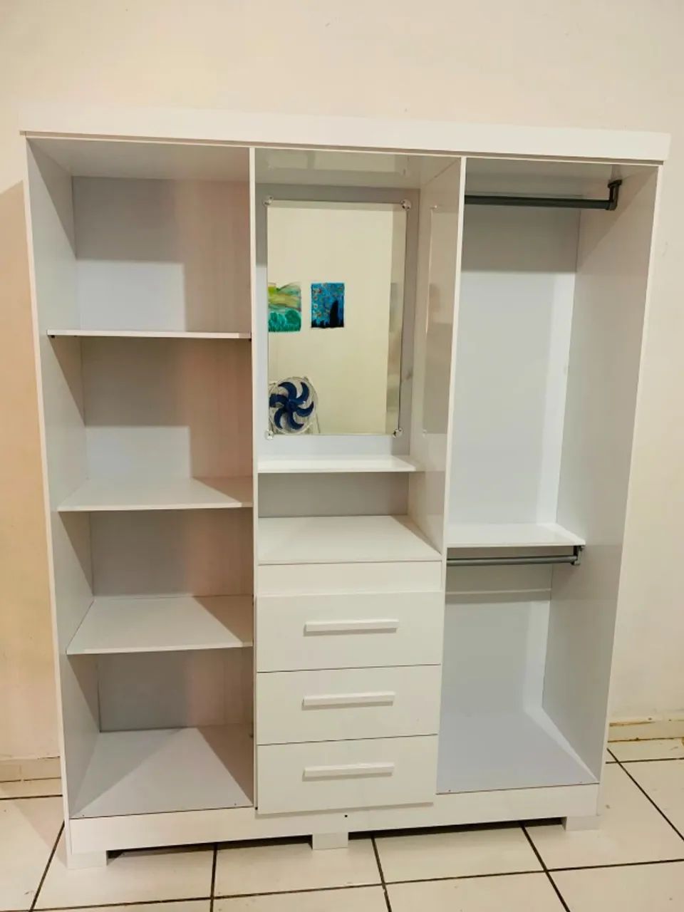 Guarda Roupa Capelinha Com Espelho Novo Com Entrega Grátis  - Foto 2