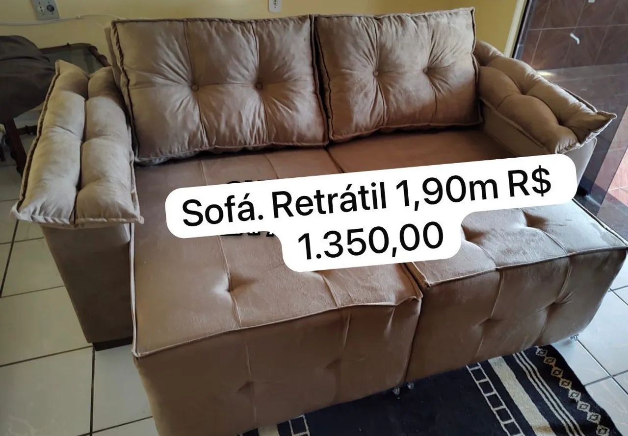 Sofá retrátil,por R$1.350,00,pagamento no ato da entrega,contato * - Foto 3