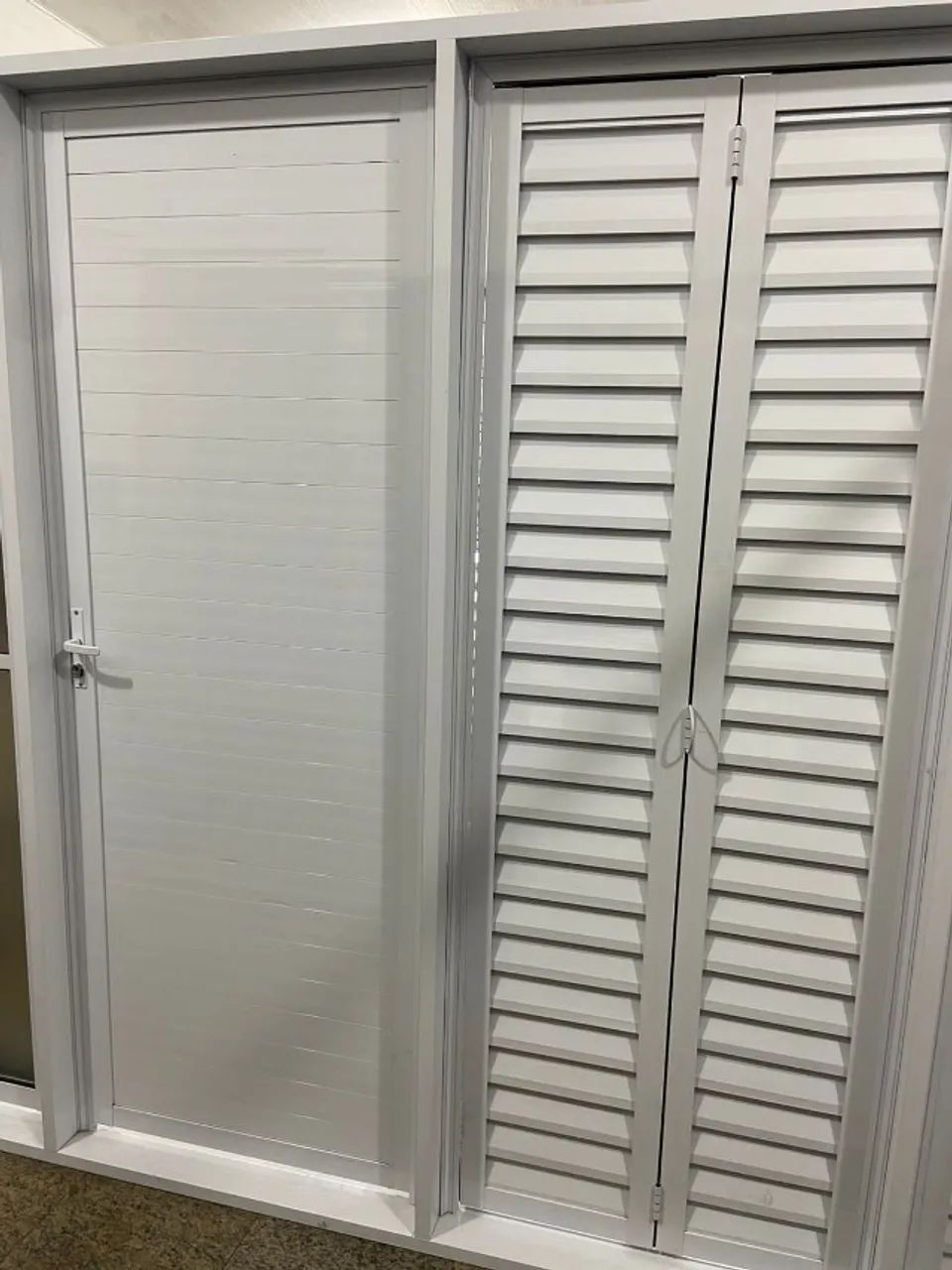 PORTAS DE ALÚMINIO BRANCO 2.10X 60CM 70CM 80CM - MAIS REFORÇADA - Foto 3