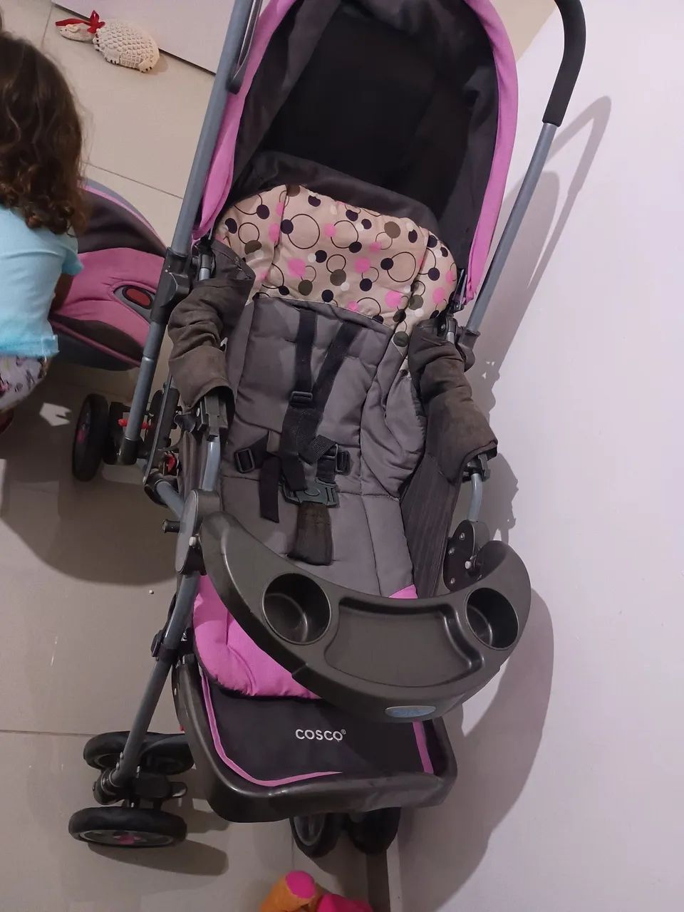 Carrinho de Bebê com Bebê Conforto  - Foto 3