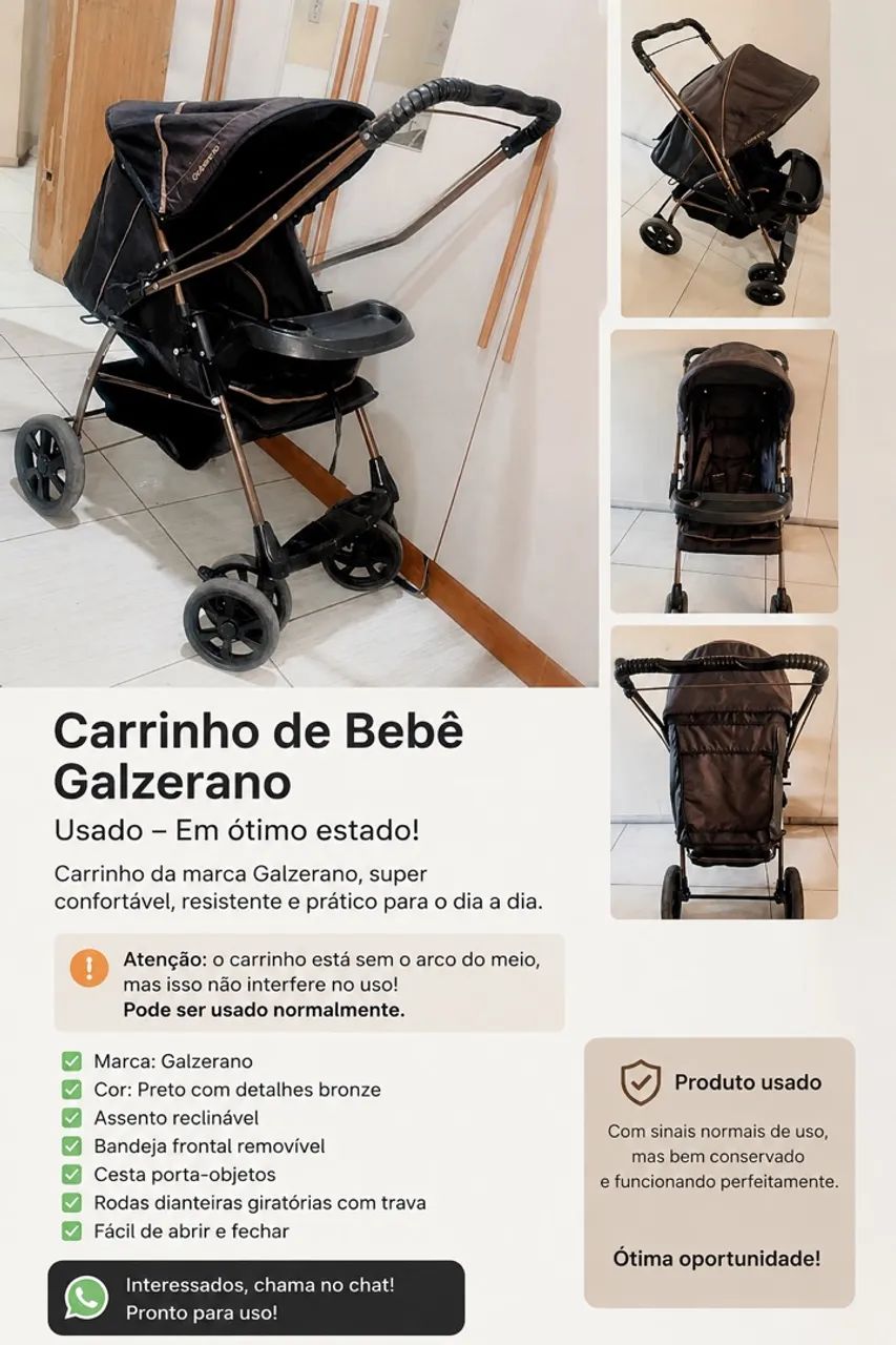 Carrinho de bebê  - Foto 2
