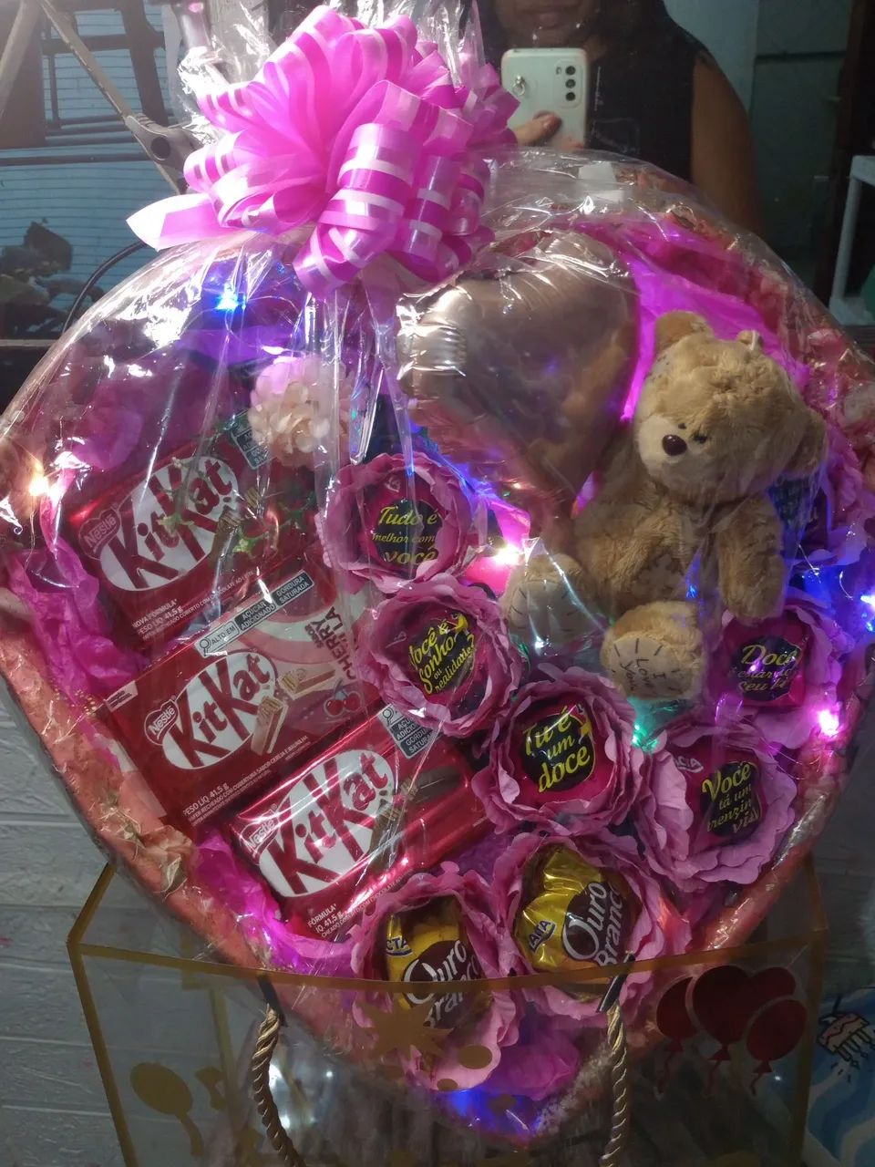  Presente chocolates com pelúcia 