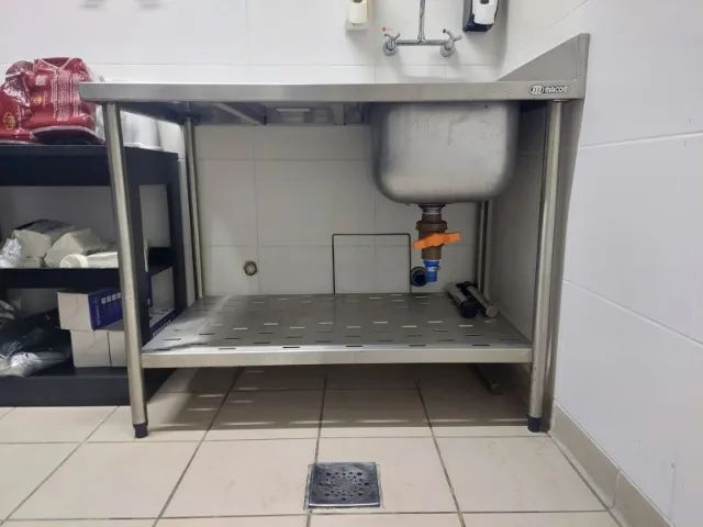 bancada de aço inox com cuba  - Foto 3