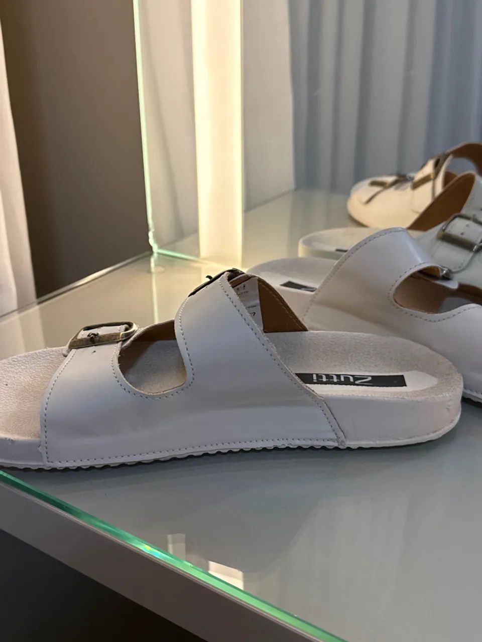 Chinelo estilo birken branco  - Foto 2