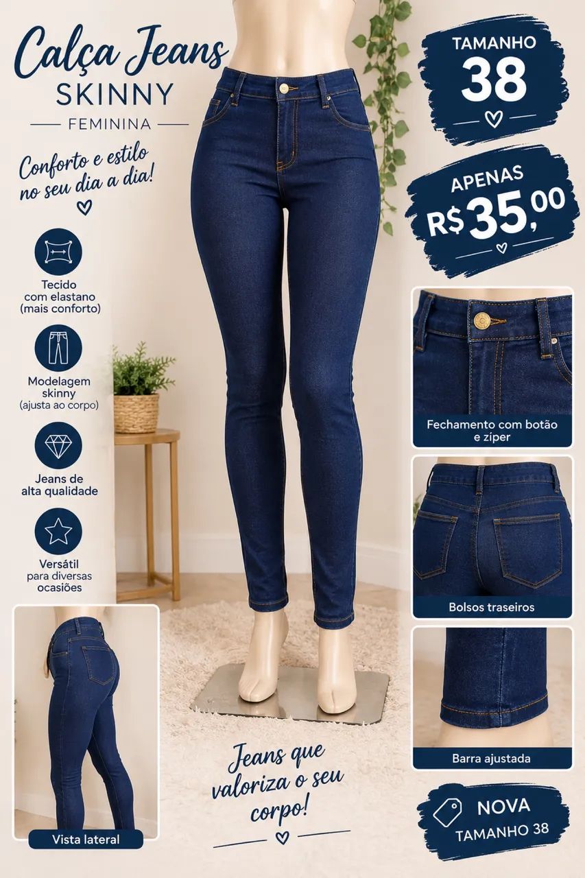 Calça Jens feminina 