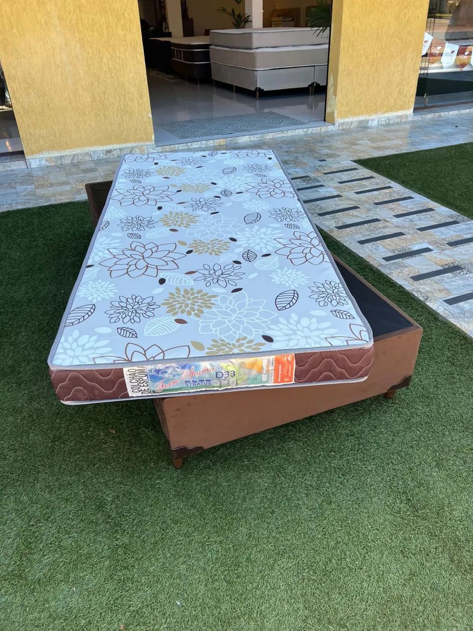Cama de Solteiro com colchão D33 NOVO - Entrego!  - Foto 3