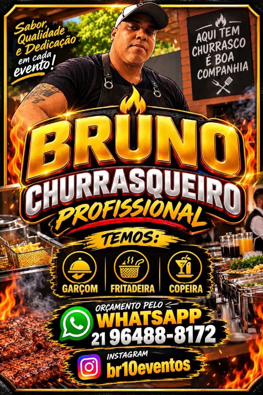 Contrate Churrasqueiro para sua festa 