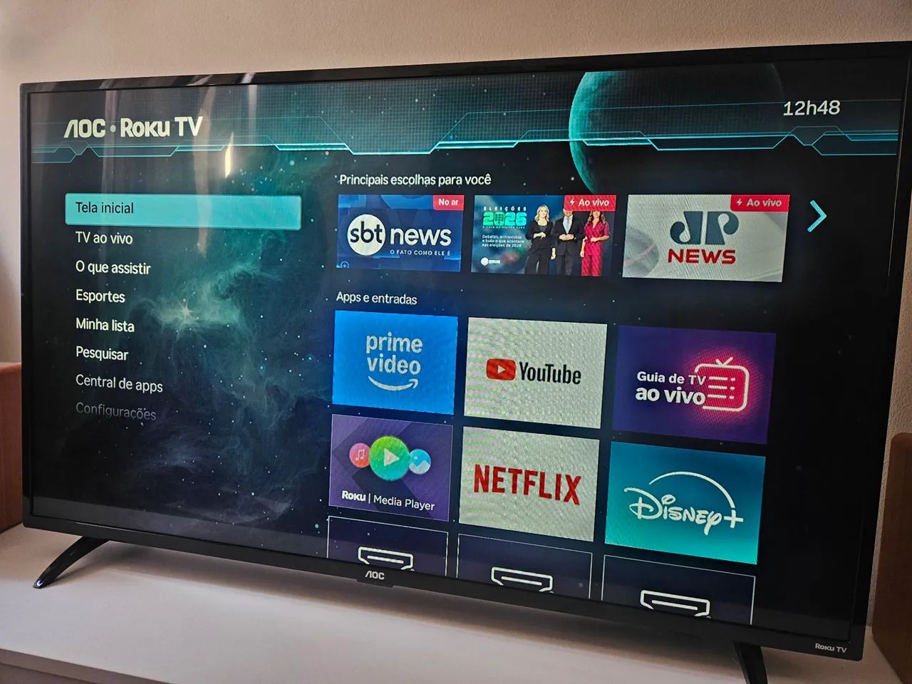 TV AOC 43 polegadas Roku