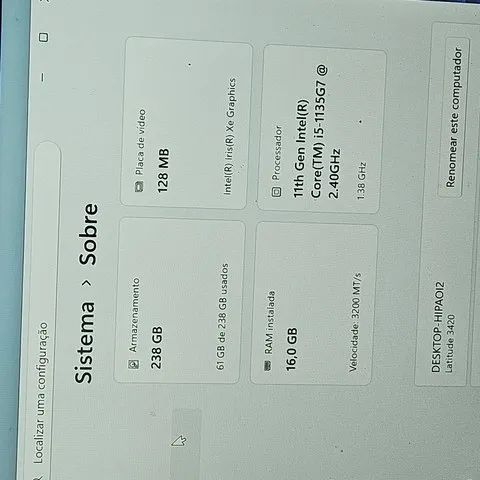 Faço envio - Dell 16GB de RAM Core i5 11 Geração - Foto 2
