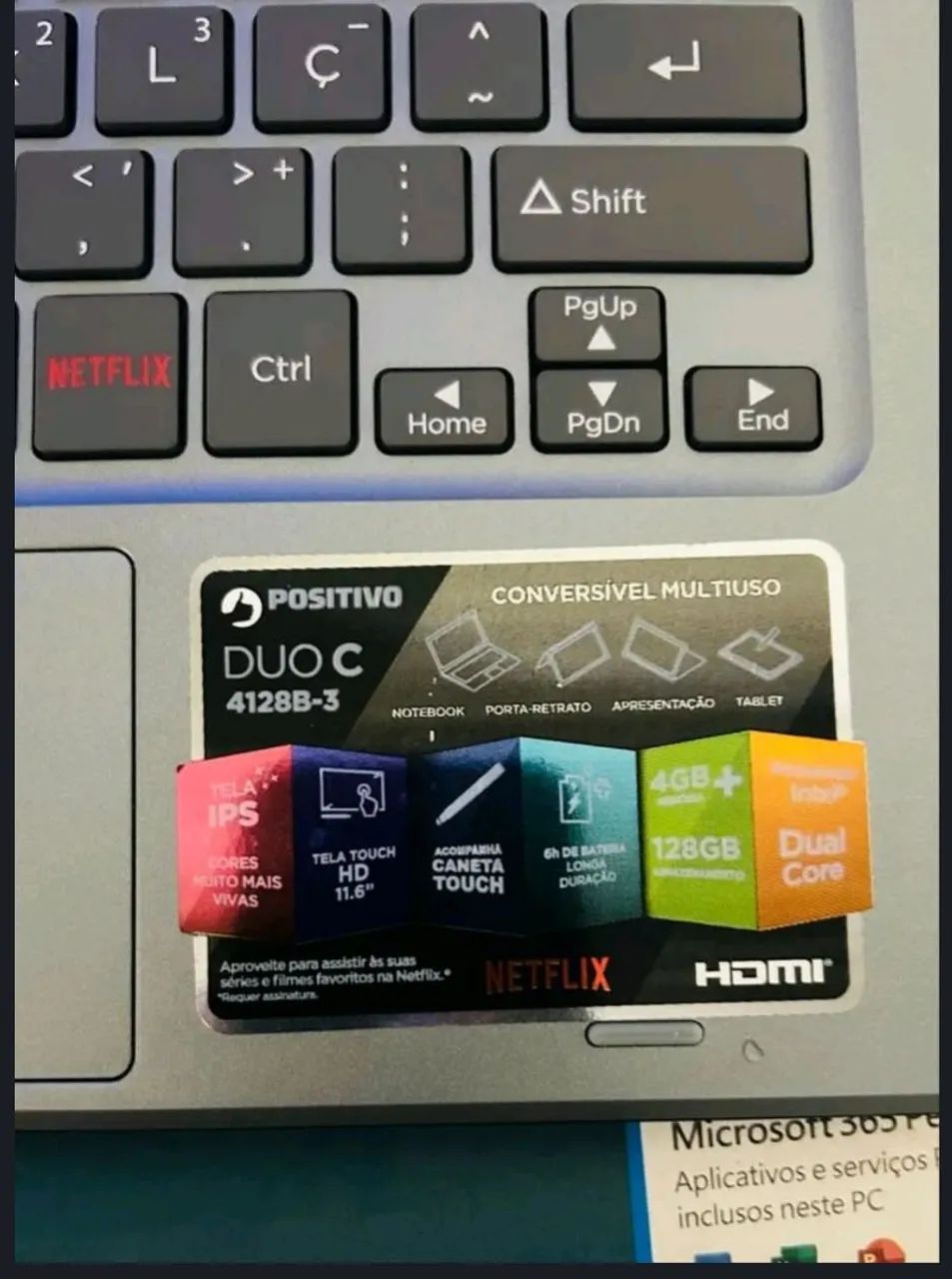 Notebook touch-screen Positivo 4RAM 256GB  zerado - Foto 3