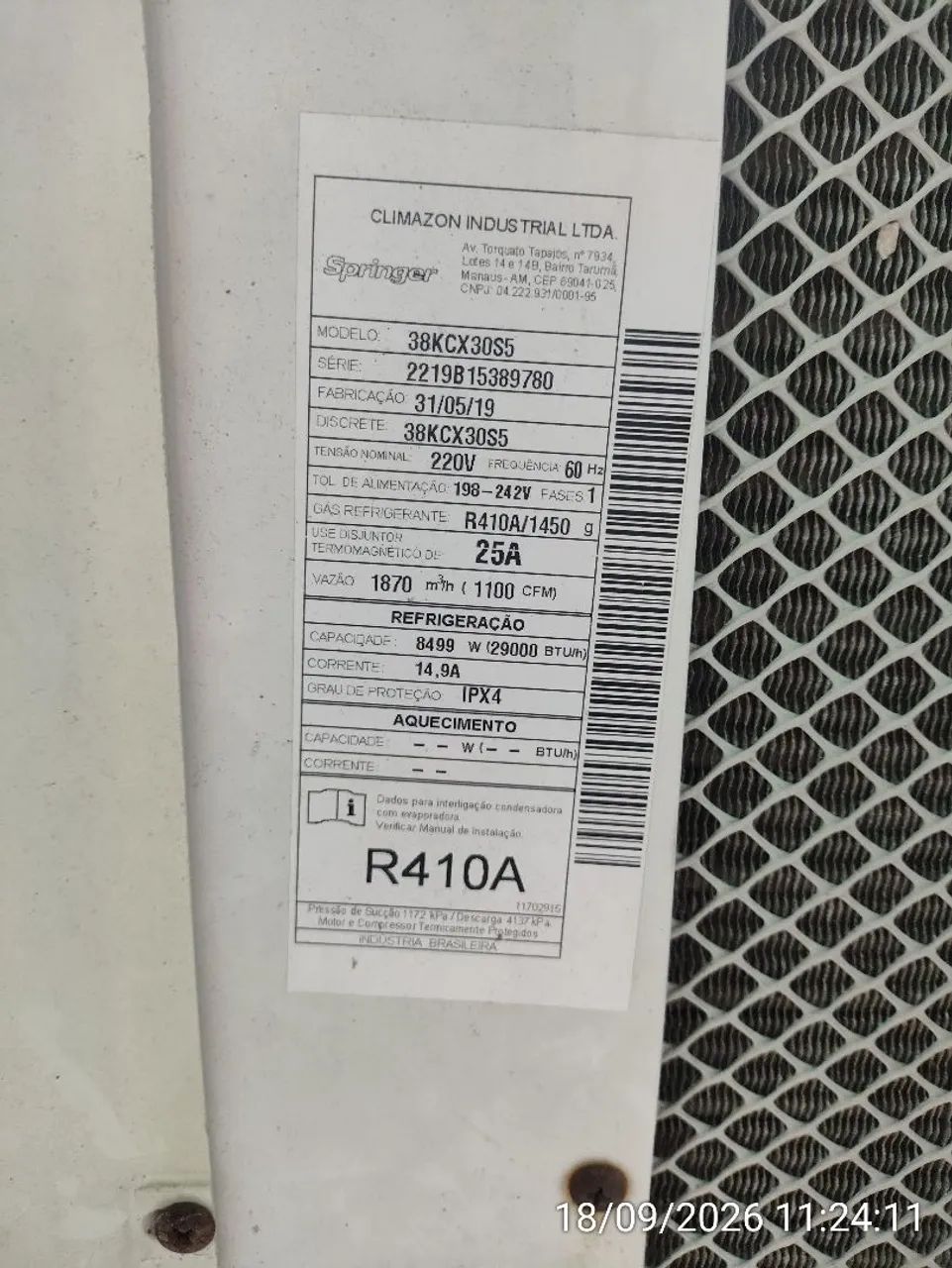 Ar-condicionado 30mil BTUs  - Foto 4
