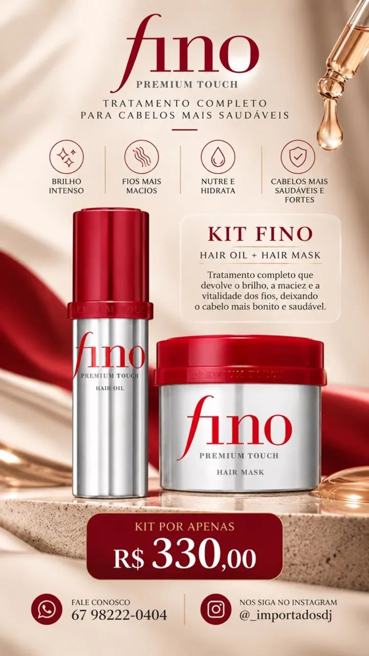 Kit Fino - Máscara e óleo capilar - Foto 3