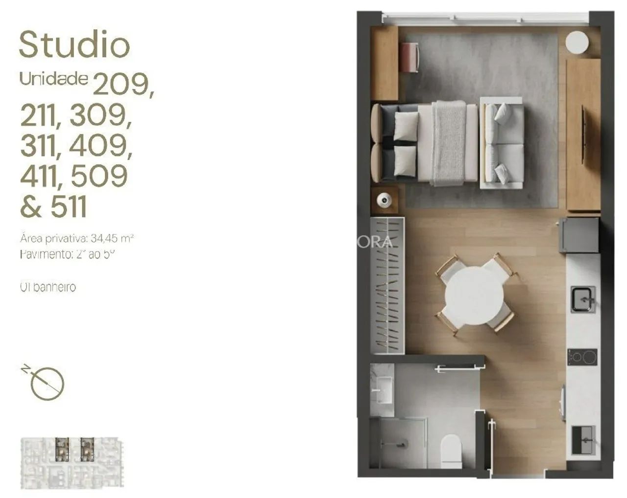 Studio em Coqueiros, Florianópolis SC! - Foto 2