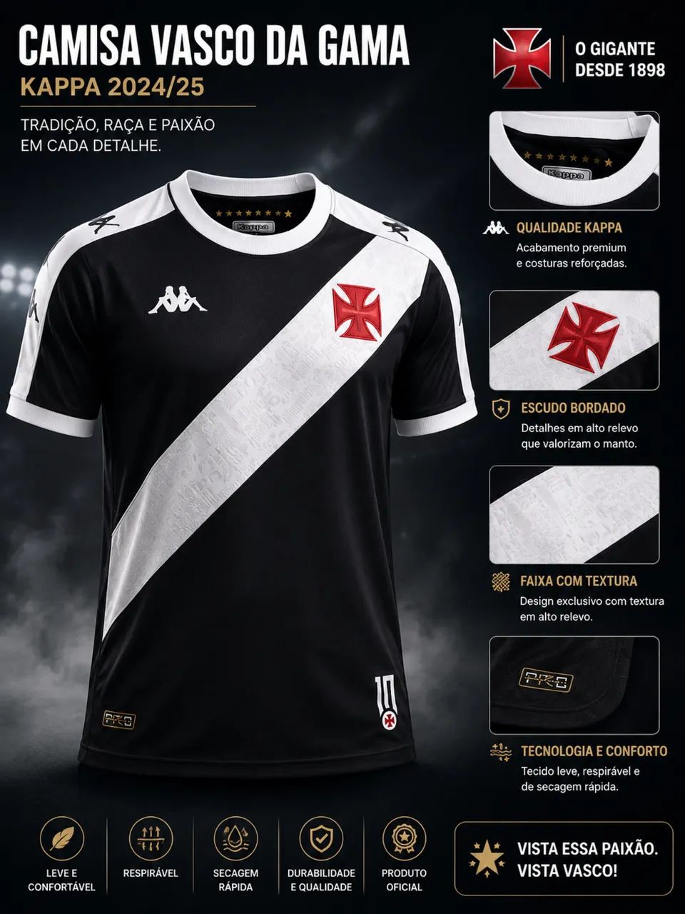 Camisa do Vasco N1º 24-25