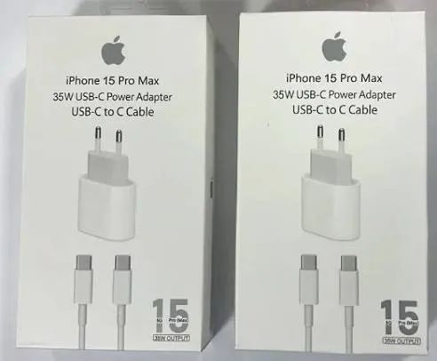 Fonte Carregador iPhone 15 Pro Max Tipo C 35W Completo