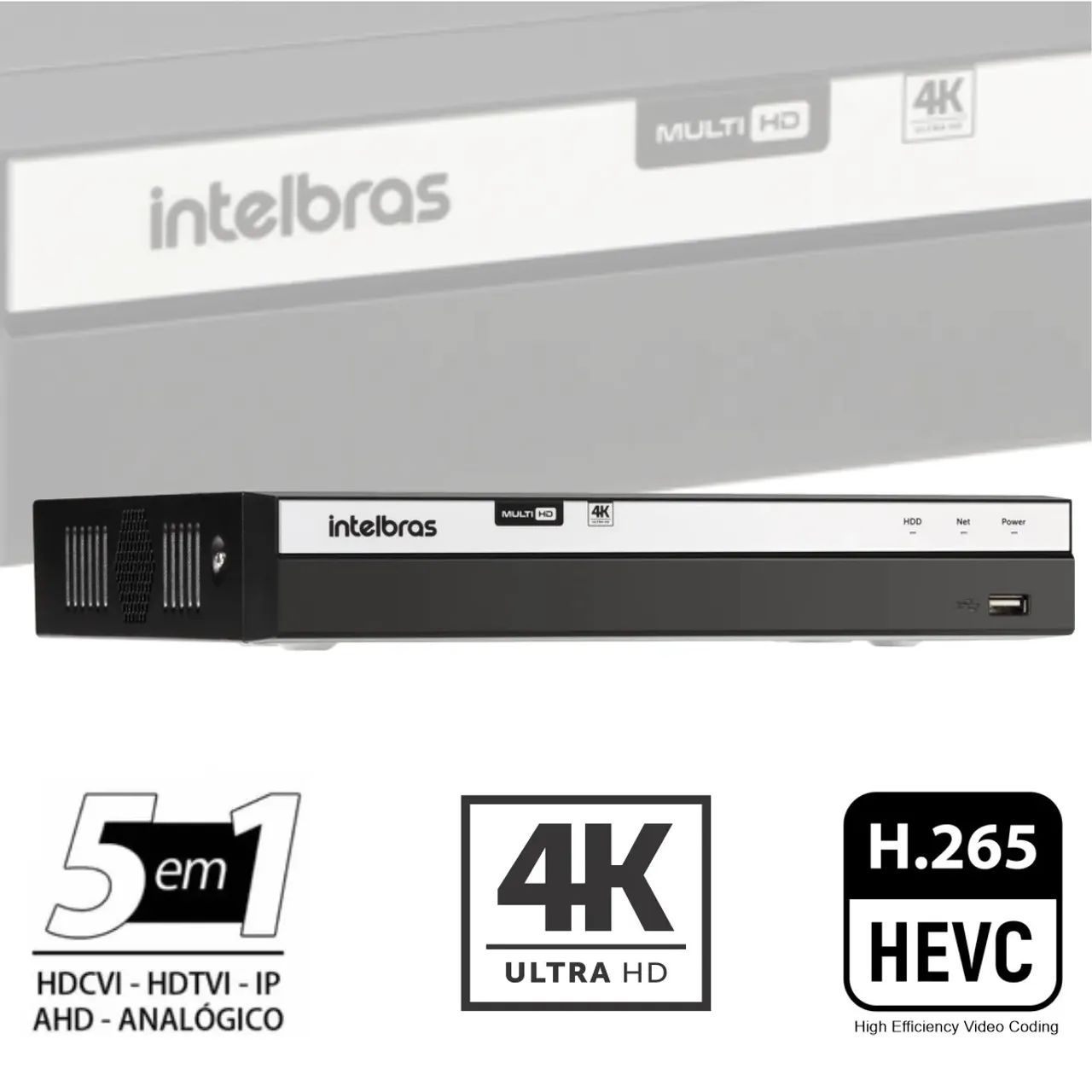 DVR Intelbras MHDX 5208 08 Canais 4K
